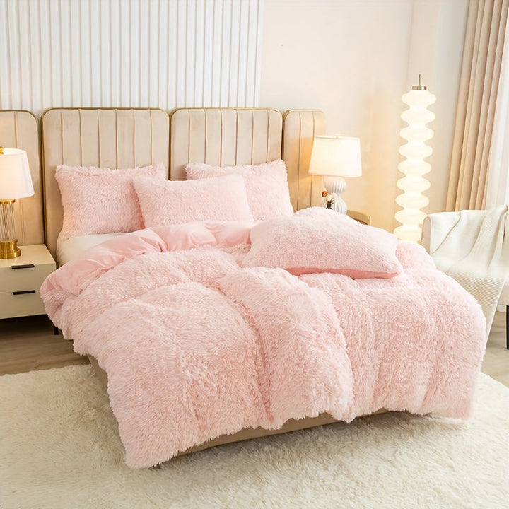 Ultra Blød Plush Duvet Cover Sæt med Lynlås - Luksus &amp; Komfort