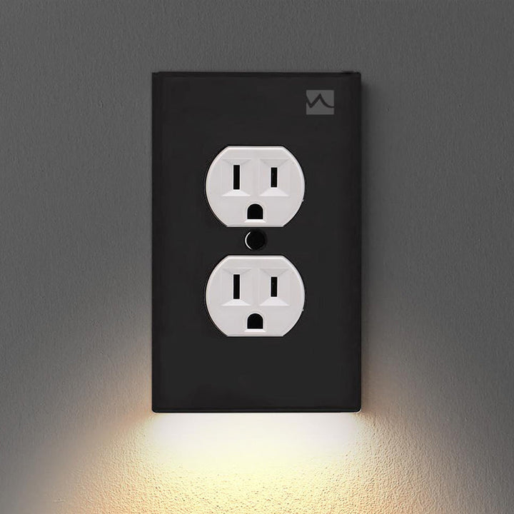 Stikkontakt vægplade med LED natlys