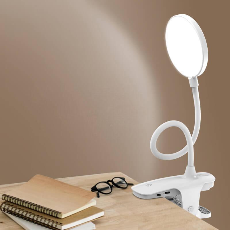 Simpel LED Klem Bordlampe genopladelig Øjenbeskyttelse Nattelys