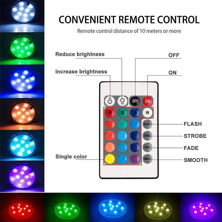 Fjernbetjent vandtæt magnetisk suge LED-lampe