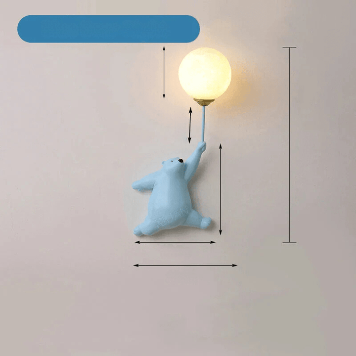 FairyGlow – Tegneserie Væglampe til Børn | Magisk Natlampe med 3D Måne Design