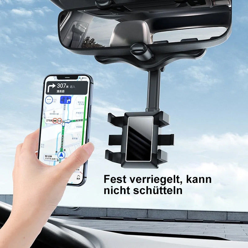Multifunktionel Rotérbar Bil Bakspejl Telefonholder