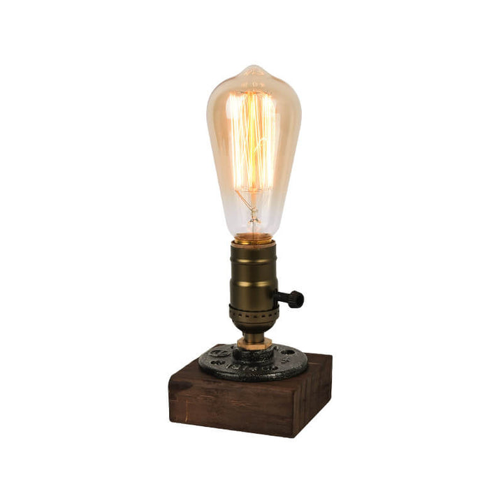 Vintage Industriel Jern Lyspære 1-Lys Bordlampe
