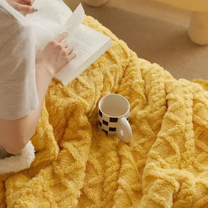 Tykt Vinter Lammeskinds Tæppe - WarmWool
