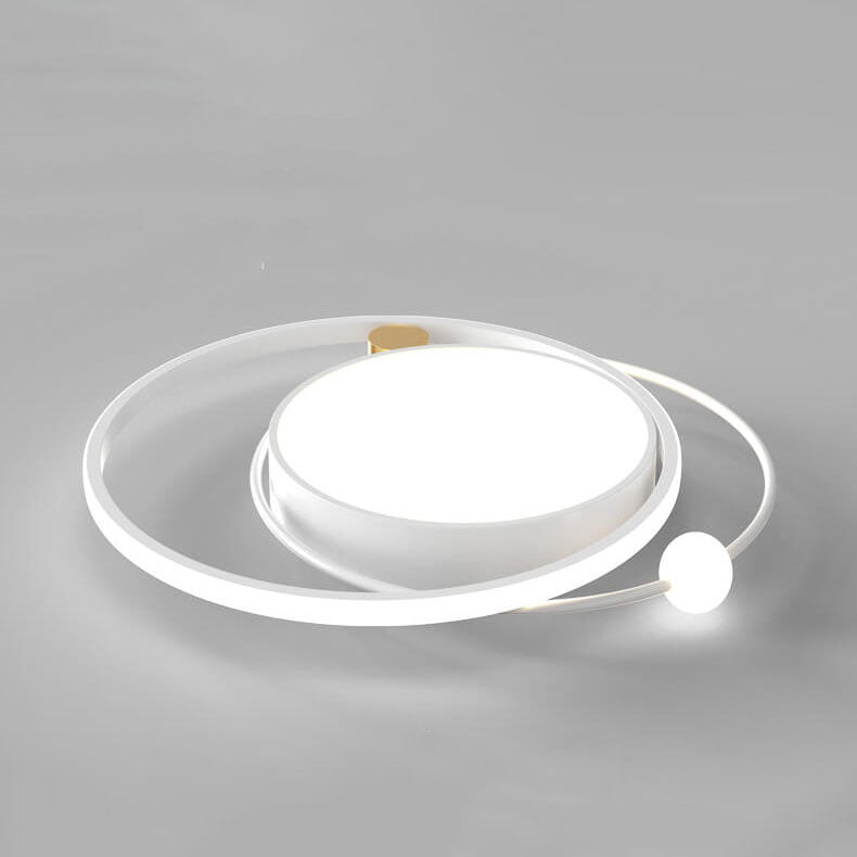 Nordisk Rund Cirkel LED Loftlampe indbygget