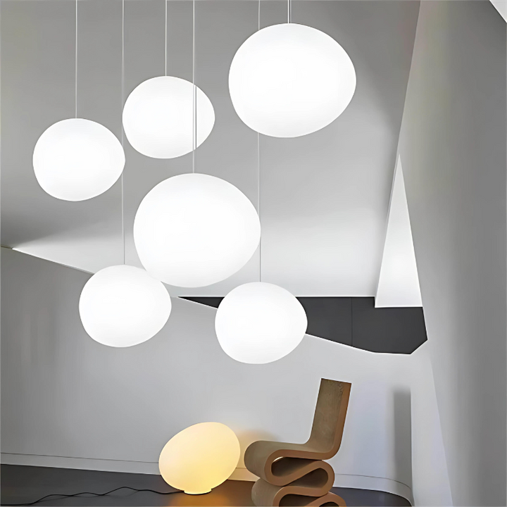 Elegant Glas Pebble Pendellampe