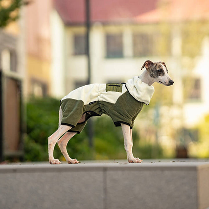 Fuldt Beskyttende Polar Fleece Hundedragt med Aftagelig Krave