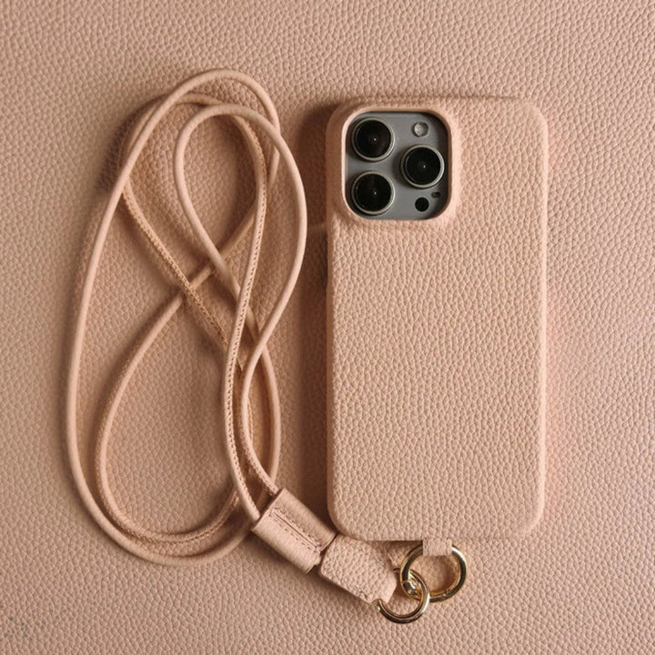 Ægte Læder Telefonetui med Crossbody Rem