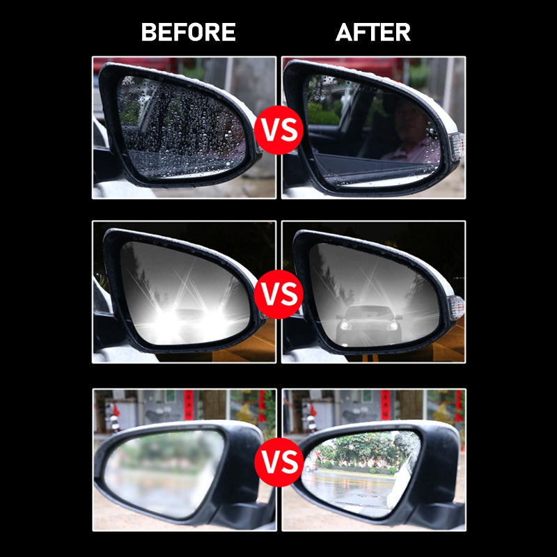 Regntæt film til bilspejle