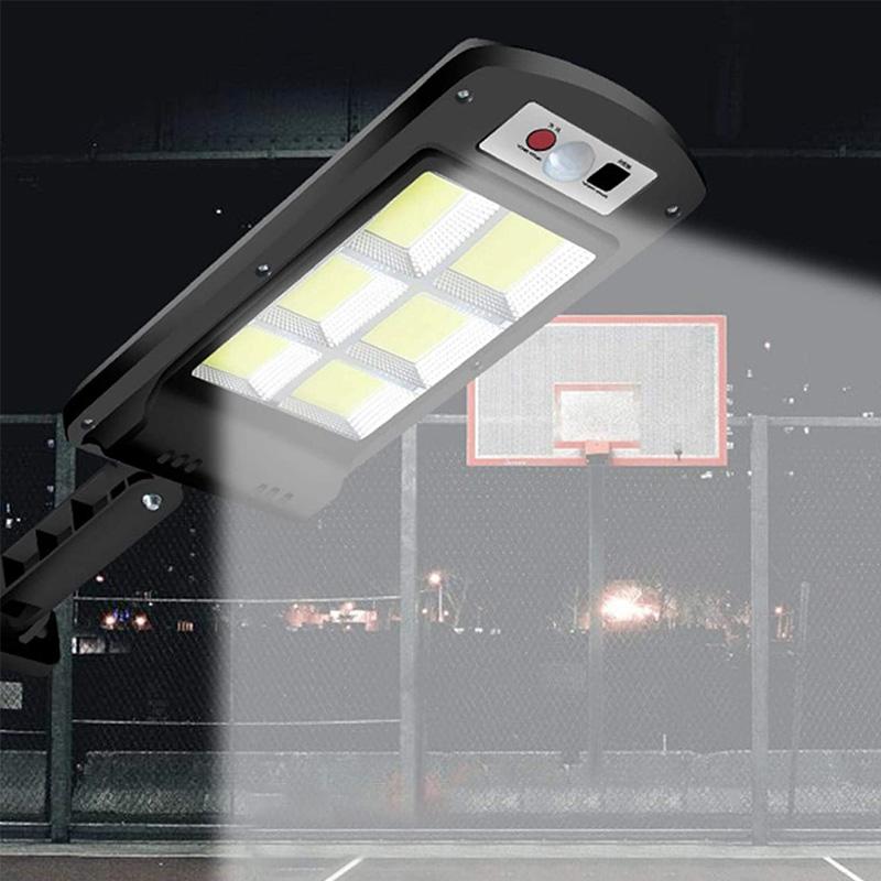 200W Udendørs Solar LED Lampe med Fjernbetjening, Bevægelses- og Skumringssensor