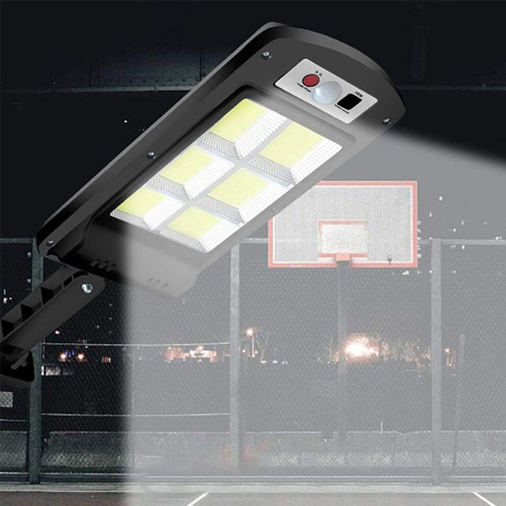 200W Udendørs Solar LED Lampe med Fjernbetjening, Bevægelses- og Skumringssensor