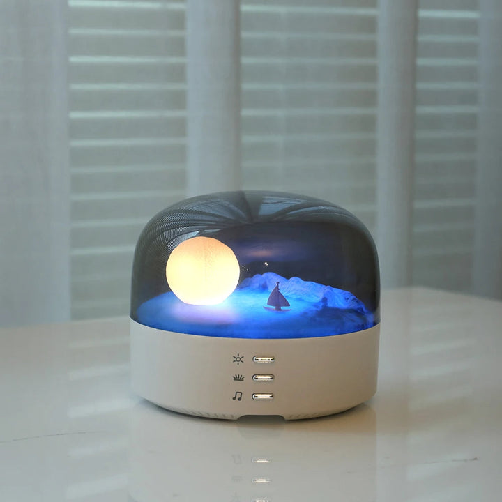 3D Mysterious Moon LED Natlys Højttaler |