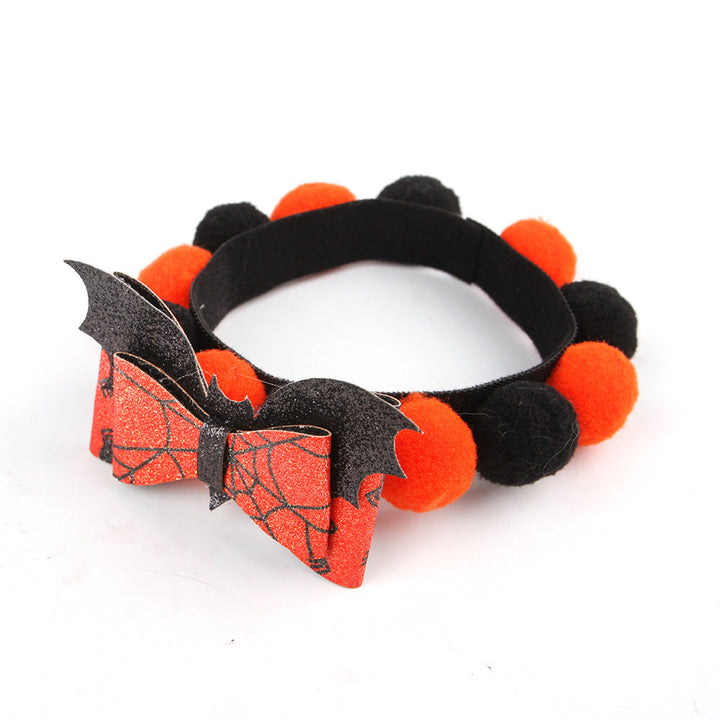 Halloween Kæledyrskrav – Justerbar Hund- og Kattehalsbånd med Græskar- og Dødningehoveddesigns