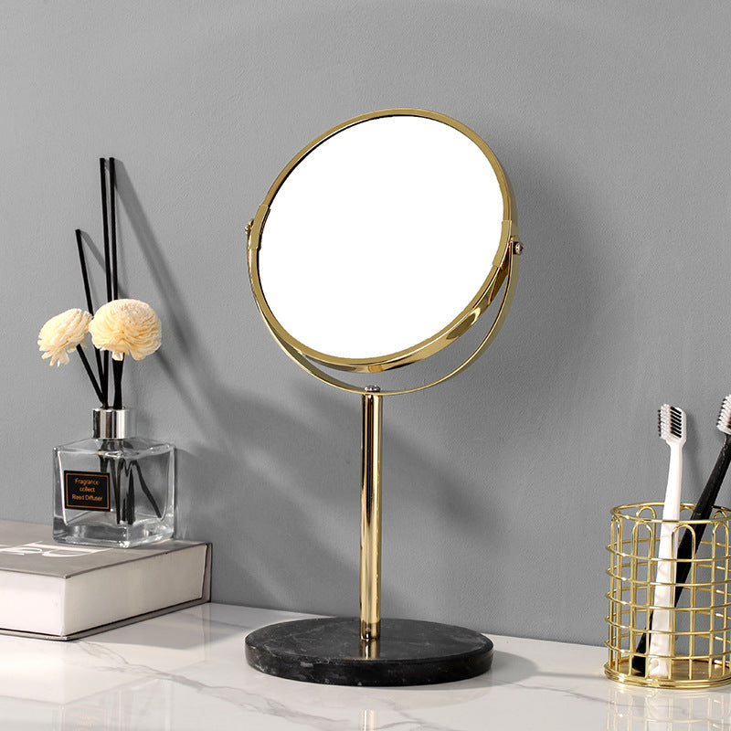 Naturlig Marmor 360 Rotating Makeup Vanity Spejl
