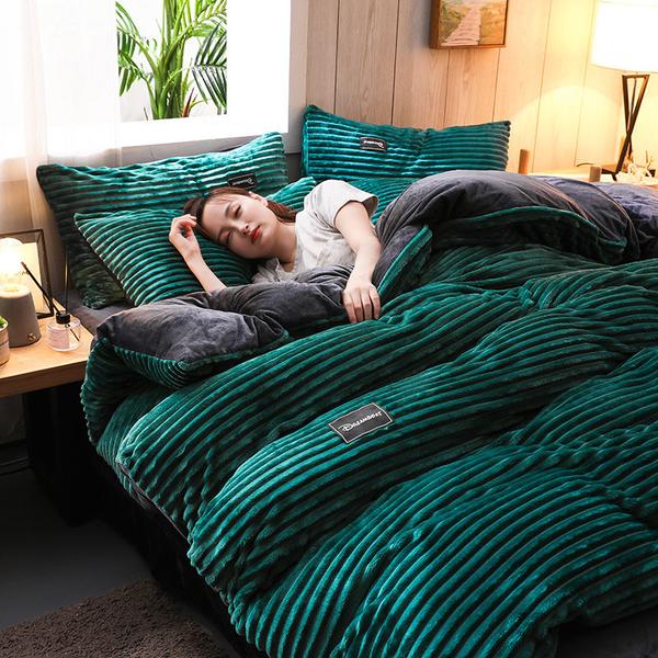 Tykt Corduroy Velour Sengetøj Sæt