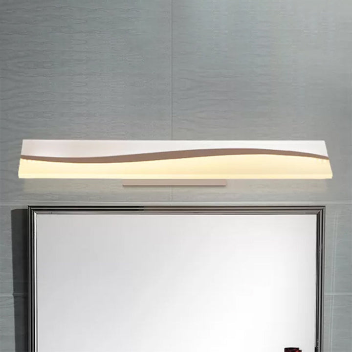 Acrylic rektangulært makeup-spejl lampe simpel 16"/19.5"/23" bredde LED badeværelseslys over spejl i varm/hvid, vand- og tåge-resistent