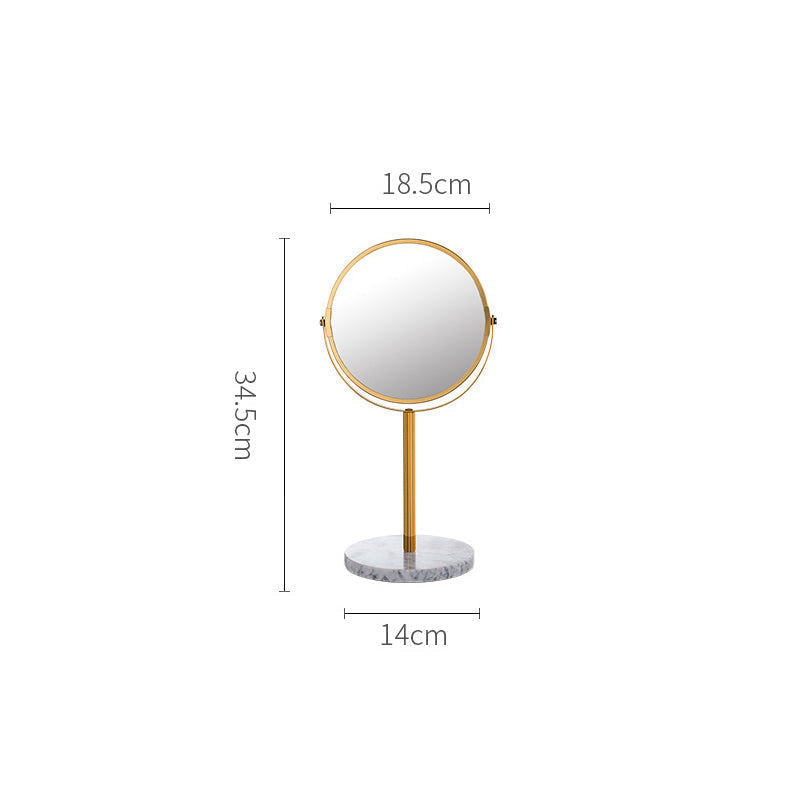 Naturlig Marmor 360 Rotating Makeup Vanity Spejl