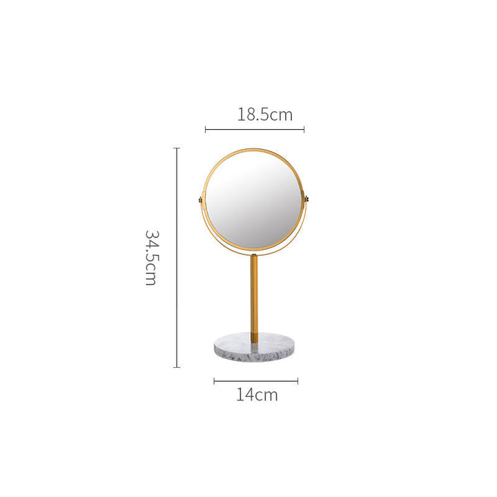 Naturlig Marmor 360 Rotating Makeup Vanity Spejl