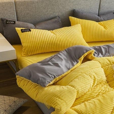 Tykt Corduroy Velour Sengetøj Sæt