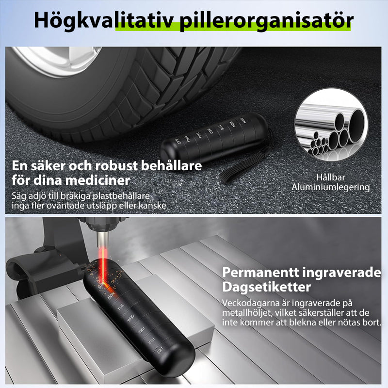 7-Dages Bærbar Pilleorganisator til Rejse