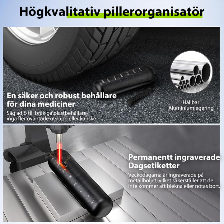 7-Dages Bærbar Pilleorganisator til Rejse