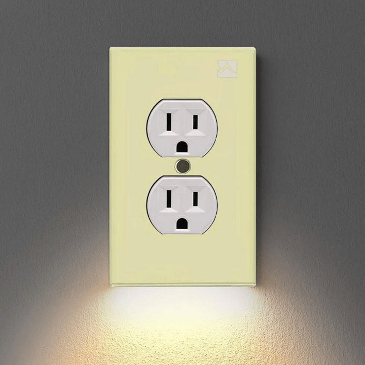 Stikkontakt vægplade med LED natlys