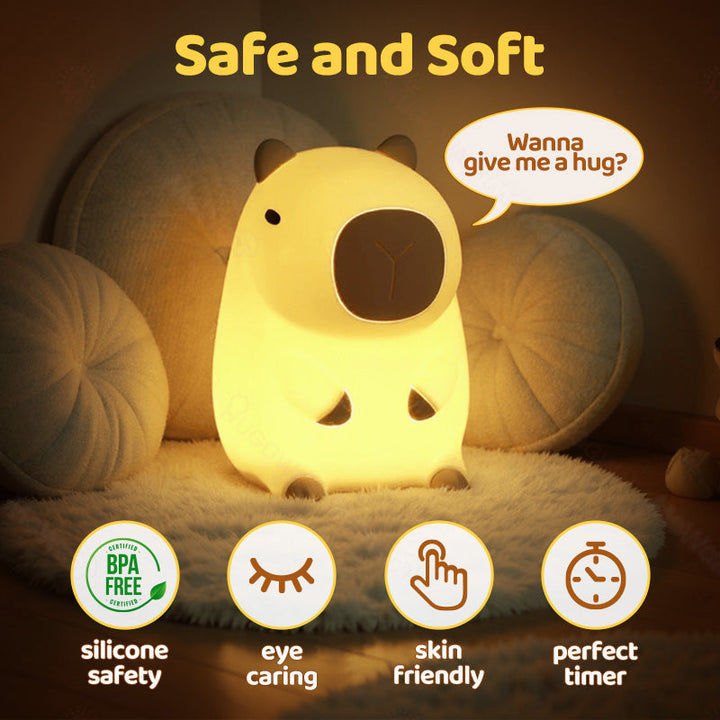 SquishBara | Capybara Squishy Nattelys Ideel Gave til Alle Aldre