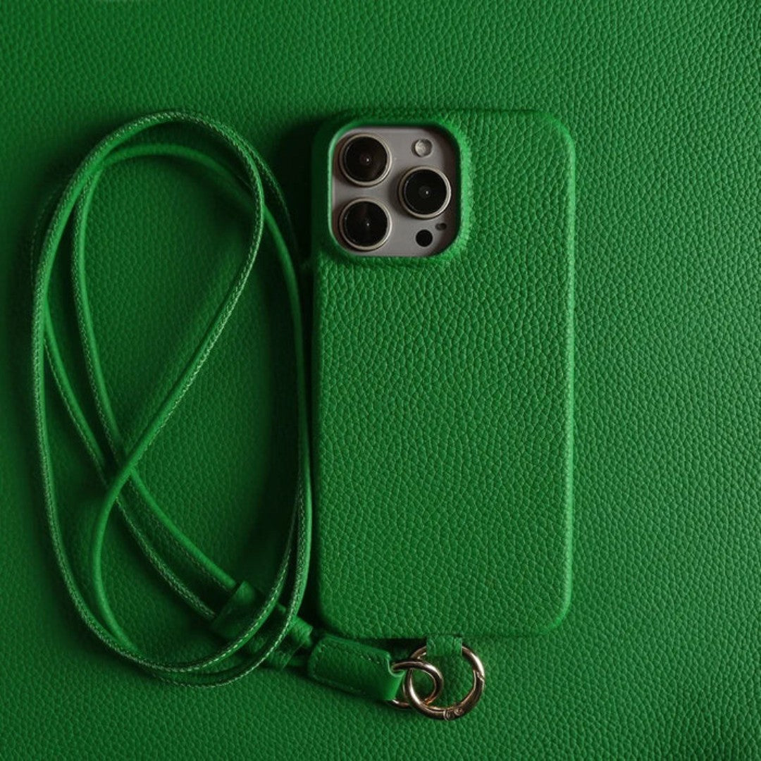 Ægte Læder Telefonetui med Crossbody Rem
