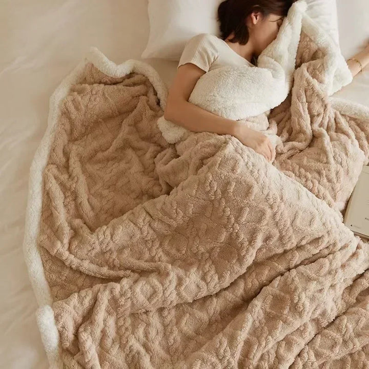 Tykt Vinter Lammeskinds Tæppe - WarmWool