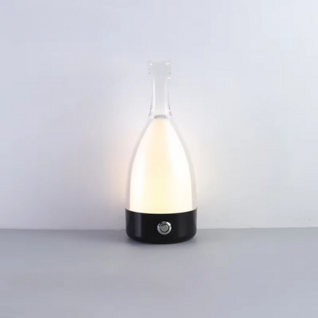 Vinflaske Bordlampe med Bluetooth Højttaler – Genopladelig Moderne Natlampe