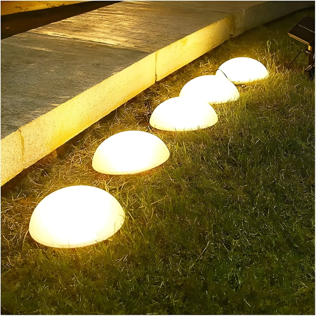 LumiGlobe – Soldrevet Halvkugle Havebelysning