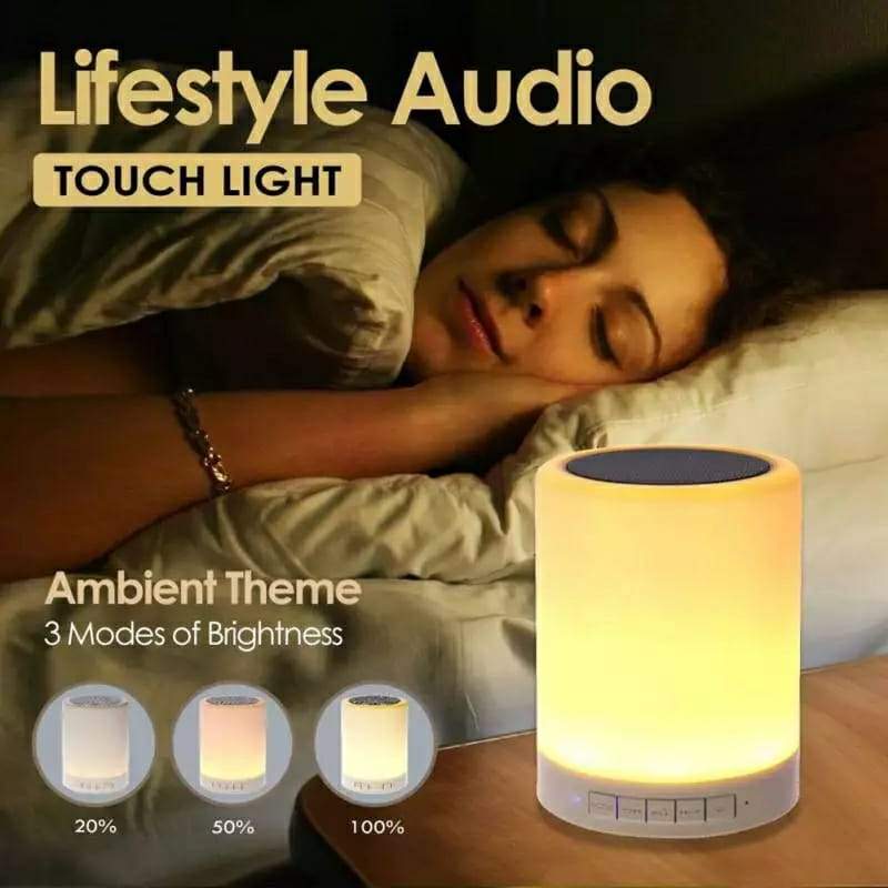 farverig LED Natlys Bluetooth Touchpad Trådløs Højttaler