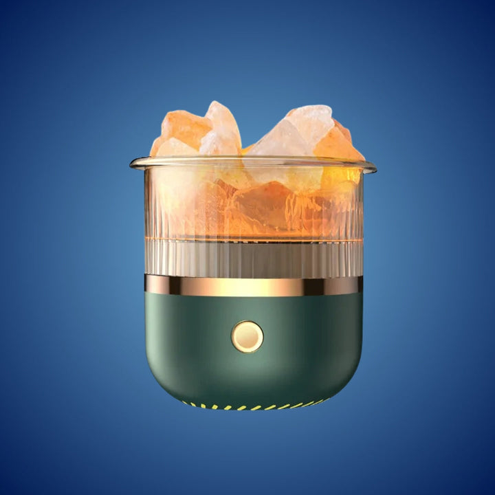 SereniGlow Krystal Salt Luftfugter | USB Aroma Diffuser – Nattelys &amp; Luftrenser – Til Afslapning, Stressaflastning &amp; Forbedret Luftkvalitet