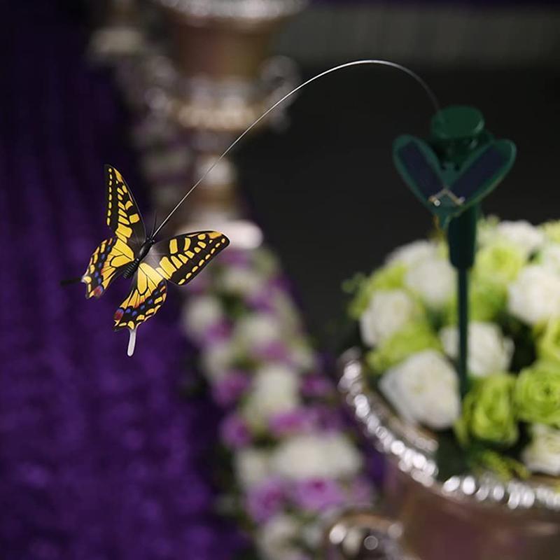 Solcelledrevet dansende kolibri og sommerfugl