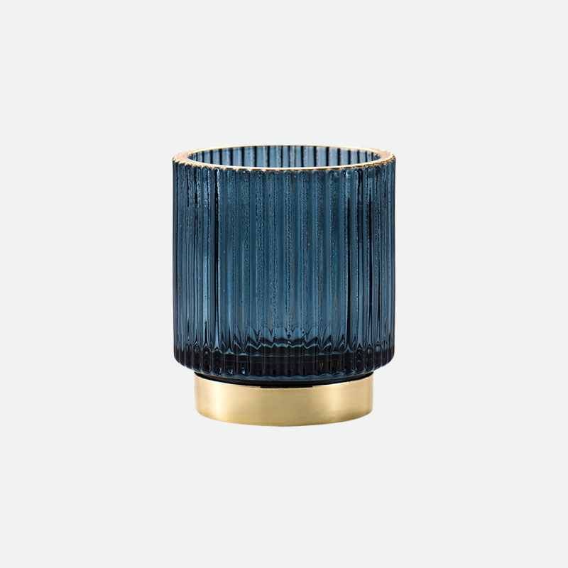 Elise Guldfolie Glas Makeup Holder &amp; Organizer