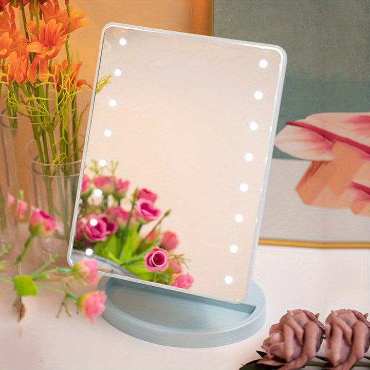 GlowMirror – Bærbar Makeup Spejl med LED Belysning