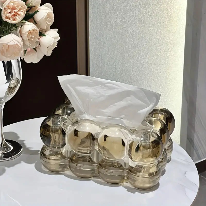 LumiScape Tissue Box – Skulpturel Akryl Design for Moderne Elegance
