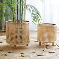 Flettet Blomsterpotteholder lavet af Rattan