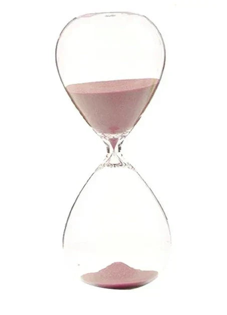 Kreativ transparent timeglas lavet af glas