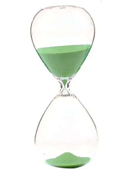 Kreativ transparent timeglas lavet af glas