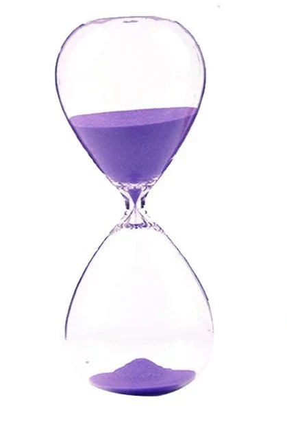 Kreativ transparent timeglas lavet af glas