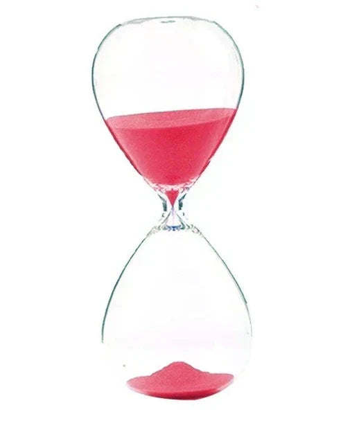 Kreativ transparent timeglas lavet af glas