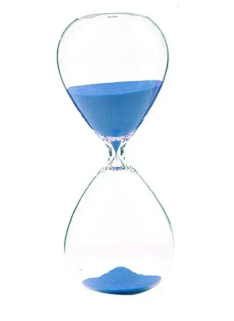 Kreativ transparent timeglas lavet af glas