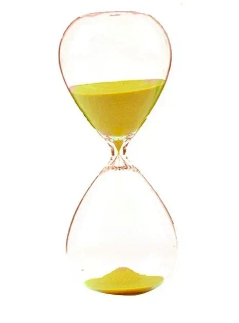 Kreativ transparent timeglas lavet af glas