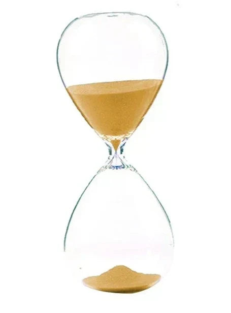 Kreativ transparent timeglas lavet af glas