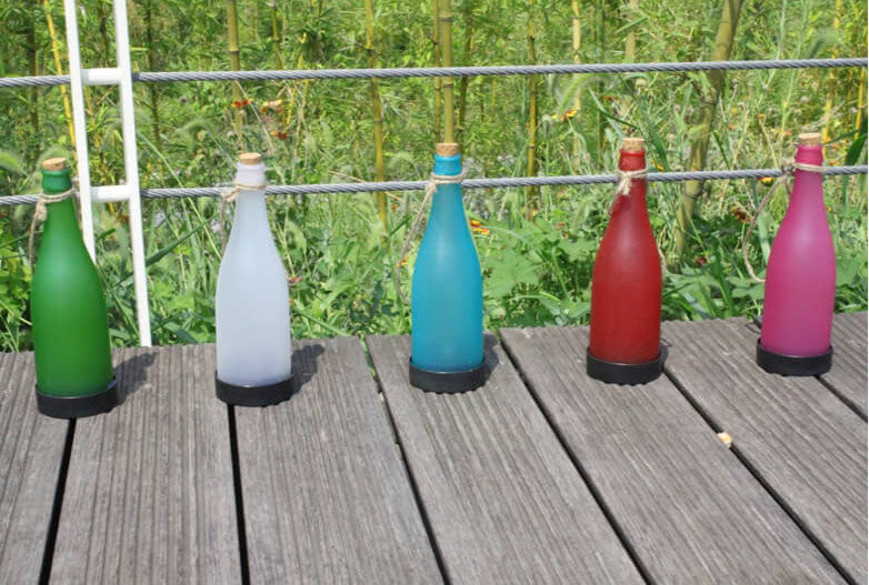 5 Stykker Solvinflaske Lys Udendørs Dekoration Plast LED Hængende Lys