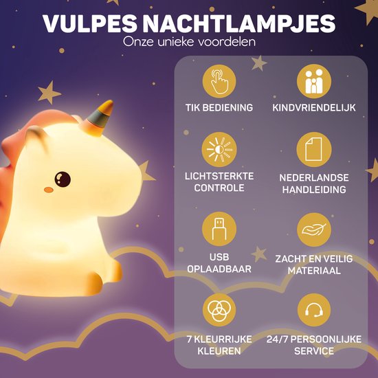 Enhjørning Natlampe - DreamCrest |