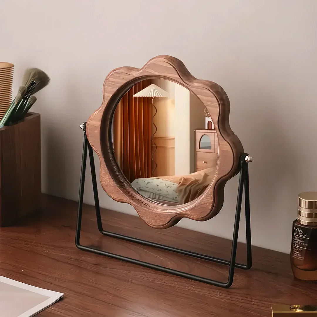 Elegant Drejbar Skrivebords Makeup Spejl – Neoklassisk Design