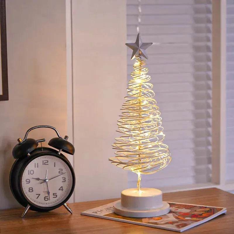 Spiral LED Lys Juletræ Dekoration Natlys Ornamenter
