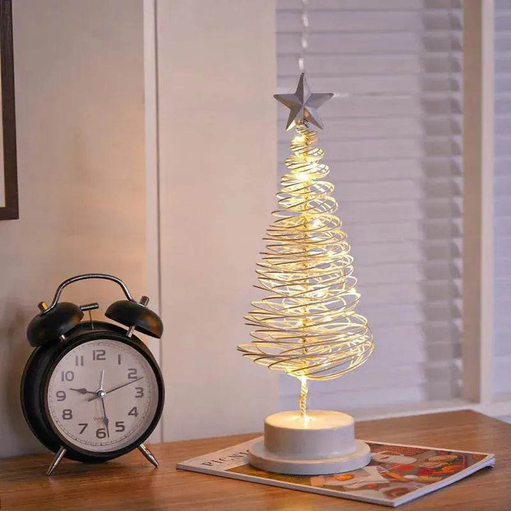 Spiral LED Lys Juletræ Dekoration Natlys Ornamenter